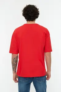 MAN Rejection Basic 100% Cotton Crew Neck Oversized/Wide Cut Short Sleeve T-Shirt - Image 2