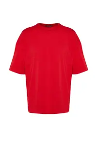 MAN Rejection Basic 100% Cotton Crew Neck Oversized/Wide Cut Short Sleeve T-Shirt - Image 6