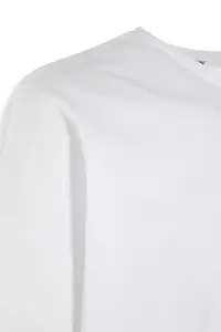 MAN White Oversized/Wide Cut 100% Cotton Short Sleeve Basic T-Shirt - Image 7