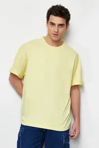 MAN Yellow Oversized 100% T-Shirt