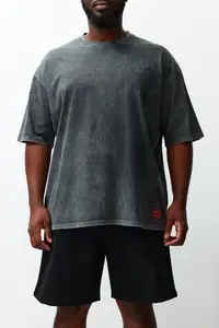 MAN Premium Plus Size Oversized/Wide Cut Faded Effect 100% Cotton T-Shirt - Image 4