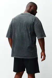 MAN Premium Plus Size Oversized/Wide Cut Faded Effect 100% Cotton T-Shirt - Image 6