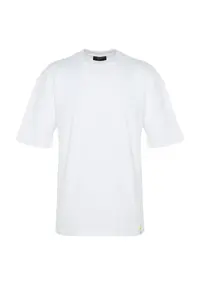MAN Premium White Oversized 100% Cotton Etiketli textured Basic Thick Tok T-Shirt - Image 7