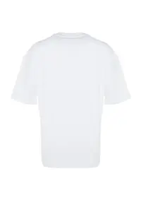 MAN Premium White Oversized 100% Cotton Etiketli textured Basic Thick Tok T-Shirt - Image 8