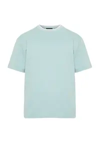 MAN Premium Basic Mint Oversized/Wide Cut Knitwear Banded textured Pique T-Shirt - Image 7