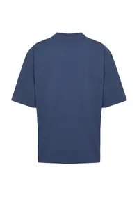 MAN Indigo Oversized 100% Cotton Crew Neck Minimal Text Printed T-Shirt - Image 8