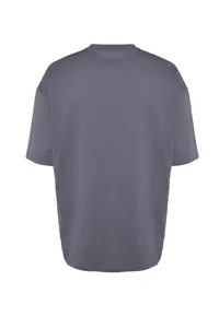 MAN Anthracite Oversized Crew Neck Short Sleeve Printed T-Shirt - Image 8