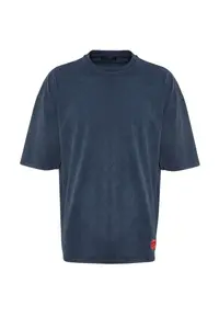MAN Indigo Oversized/Wide Cut Faded 100% Cotton T-Shirt - Image 7