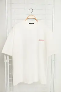 MAN Ecru Oversized 100% Cotton Anime Printed T-Shirt - Image 3