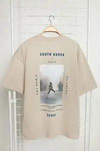 MAN Stone Crew Neck Short Sleeve City-Photo Printed 100% Cotton T-Shirt - Image 2