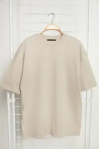 MAN Stone Crew Neck Short Sleeve City-Photo Printed 100% Cotton T-Shirt - Image 3