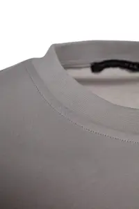 MAN Gray Oversized Raised Text Printed 100% Cotton T-Shirt - Image 10