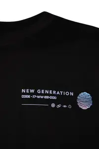MAN Black Oversized Printed 100% Cotton T-Shirt - Image 7