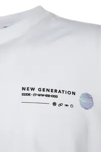 MAN White Oversized Printed 100% Cotton T-Shirt - Image 7
