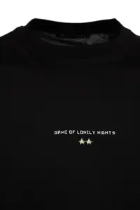 MAN Black Oversized/Wide Cut Short Sleeve Game Over Back Printed 100% Cotton T-Shirt - Image 8