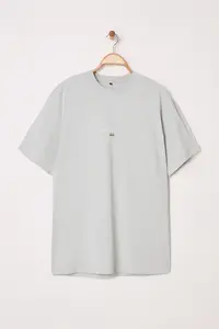 MAN Gray Oversized/Wide Cut Crew Neck Short Sleeve Game Over Printed T-Shirt - Image 4