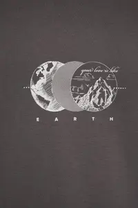 MAN Anthracite Oversized Printed 100% Cotton T-Shirt - Image 2