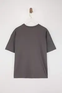 MAN Anthracite Oversized Printed 100% Cotton T-Shirt - Image 3