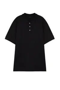 MAN Plus Size Black Regular/Normal Kesim Basic 100% Cotton Polo Shirt Shirt Collar T-Shirt - Image 14