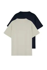 MAN Stone-Navy Blue Plus Size 2 Sets Paket Regular/Normal Kesim T-Shirt - Image 3