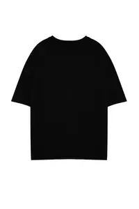 MAN Plus Size Black Oversized/Wide Cut 100% Dinosaur Embroidered T-Shirt - Image 10