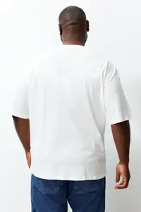 MAN Plus Size Black-Ecru Oversized 2 Sets Paket 100% Cotton T-Shirt - Image 3