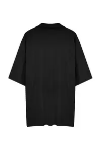 MAN Premium Plus Size Black Oversized textured ottoman Polo Shirt Shirt Collar T-Shirt - Image 8