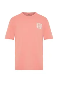 MAN Dusty Rose Oversized/Wide Cut Text Printed Short Sleeve 100% T-Shirt - Image 8