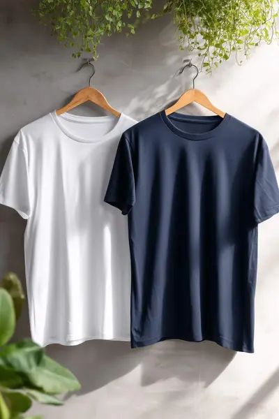 MAN Navy Blue-White Oversized 2 Sets Paket Basic 100% Cotton T-Shirt