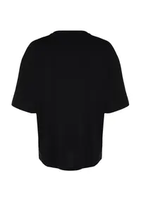 MAN Black Oversized/Wide Cut Deer Embroidered 100% T-Shirt - Image 7