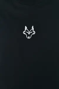 MAN Black Regular/Normal Kesim Kurt Embroidered 100% Cotton T-Shirt - Image 6