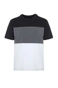 MAN Black Regular/Normal Kesim Color Bloklu 100% Cotton T-Shirt - Image 7