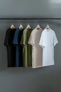 MAN Multicolored 5 Sets Paket Regular/Normal Kesim Basic 100% Cotton T-Shirt