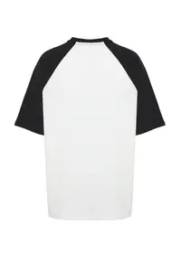 MAN Black Oversized/Wide Cut 100% Cotton Printed Tok Material T-Shirt - Image 8