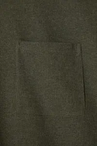 MAN Khaki Oversized/Wide Cut Crew Neck Basic Plus Size T-Shirt - Image 9