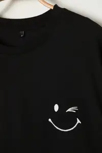 MAN Plus Size Black Oversized/Wide Cut 100% Cotton T-Shirt - Image 4