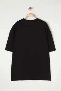 MAN Plus Size Black Oversized/Wide Cut 100% Cotton T-Shirt - Image 5