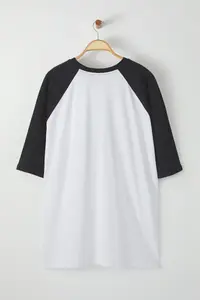 MAN Plus Size Black Regular/Normal Kesim 100% Cotton T-Shirt - Image 3