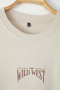 MAN Plus Size Stone Oversized/Wide Cut 100% Cotton T-Shirt - Image 5