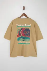 MAN Plus Size Mink Knitting Oversized/Wide Cut Antique/Faded Effect 100% Cotton T-Shirt - Image 3