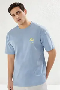 MAN Mavi Oversized/Wide Cut Fruit Printed 100% Cotton T-Shirt - Image 2