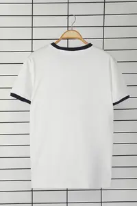 MAN Ecru Regular Cut Sleeve Detailed Printed 100% Cotton T-Shirt - Image 3