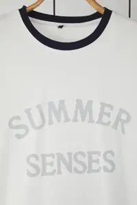 MAN Ecru Regular Cut Sleeve Detailed Printed 100% Cotton T-Shirt - Image 4