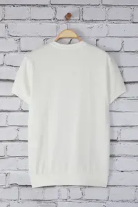 MAN White Regular/Normal Kesim Crew Neck Cotton Basic T-Shirt - Image 4
