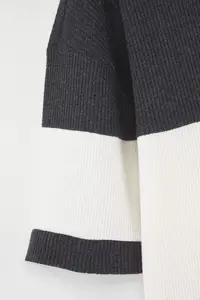 MAN Anthracite Oversized/Wide Cut Color Blocked textured T-Shirt - Image 11
