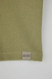 MAN Mint Oversized/Wide Cut Color Blocked textured T-Shirt - Image 6