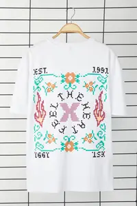 MAN White Oversized Printed 100% Cotton T-Shirt - Image 8