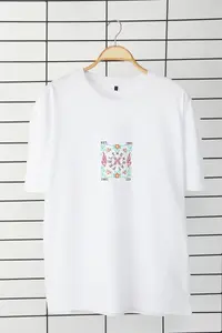 MAN White Oversized Printed 100% Cotton T-Shirt - Image 9