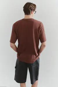 MAN Brick Rejection Oversized/Wide Cut Pocket Detail Tok Material 100% Cotton T-Shirt - Image 2