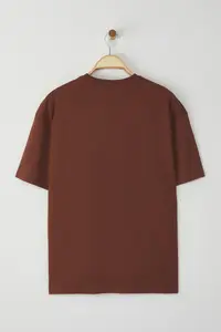 MAN Brick Rejection Oversized/Wide Cut Pocket Detail Tok Material 100% Cotton T-Shirt - Image 5